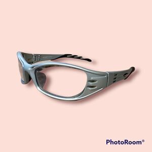 AOS SUNGLASSES Z87 RIVET OPTICAL SAFETY Blue UNISEX EYEWEAR SPORTS MIRROR LENS